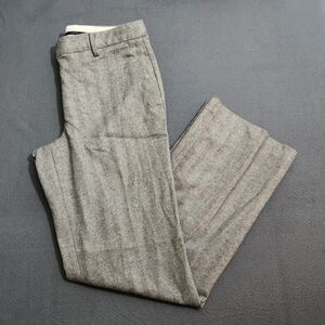 Talbots Windsor Women 8 Gray Lined Italian Wool Flannel Straight Leg Trousers